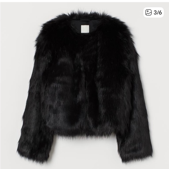 H &M Faux Fur Jacket - Picture 1 of 4